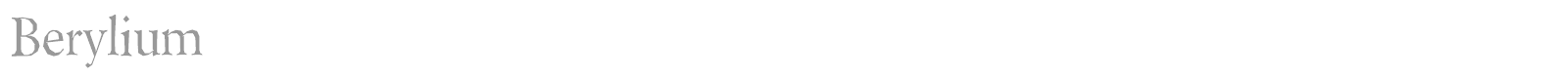 Berylium font preview